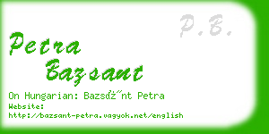 petra bazsant business card